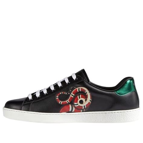 gucci low top black shoe s|gucci ace sneakers kingsnake.